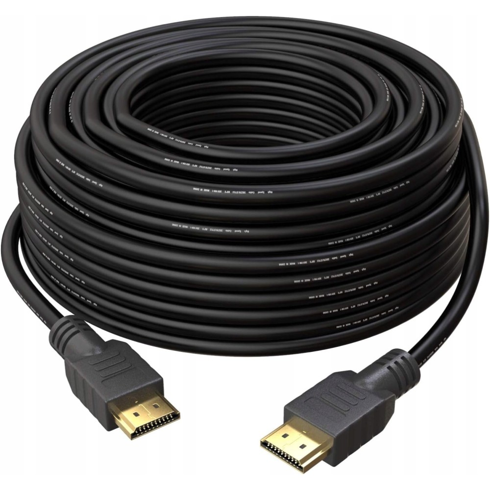 HDMI TRUE HQ 25M, Črni in pozlačen kabel