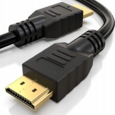 HDMI True HQ 25m, câble noir et or plié