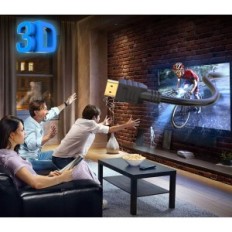 HDMI TRUE HQ 25M, čierny a pozlátený kábel