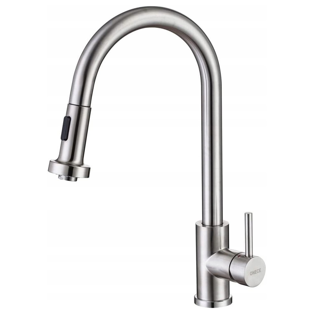 OneCE TR0010 kitchen faucet with 2 nozzles, stainless steel, used