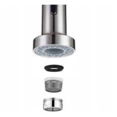 Onece TR0010 rubinetto da cucina con 2 ugelli, acciaio inossidabile, utilizzato