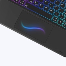 Earto Case s QWERTZ tipkovnico za iPad Pro 12.9, 7 barvna osvetlitev, črna