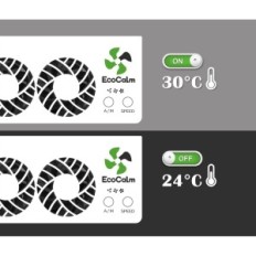Ecocalm Fan Booster 2.0 Apkures ventilatori ar siltuma sensoru, 3 gab.