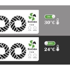 EcoCalm Fan Booster 2.0 Verwarmingsventilatoren met warmtesor, 3 stuks.