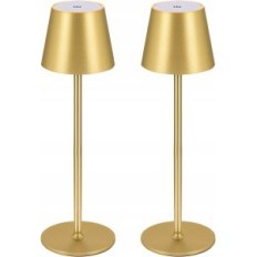 Trådløs LED Bordlampe Zoeger 3000K, USB-C, IP54, Guld