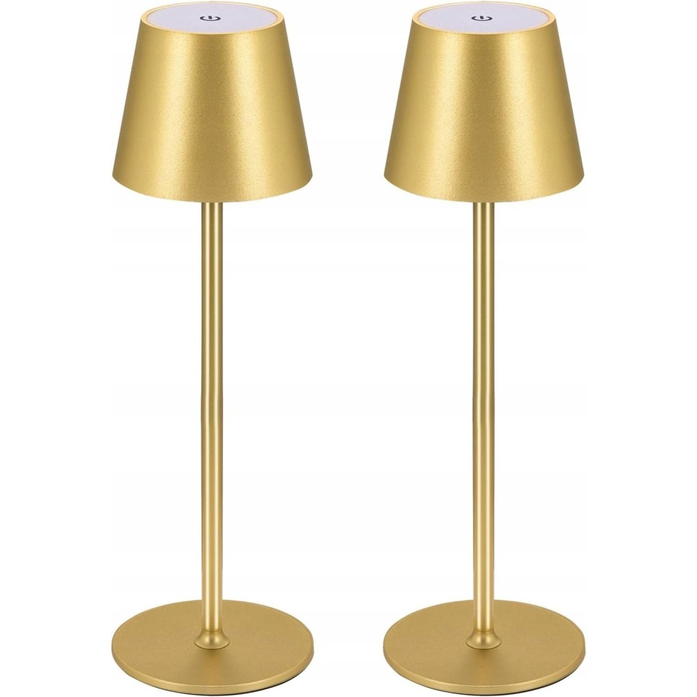 Wireless LED Tischlampe Zoeger 3000k, USB-C, IP54, Gold