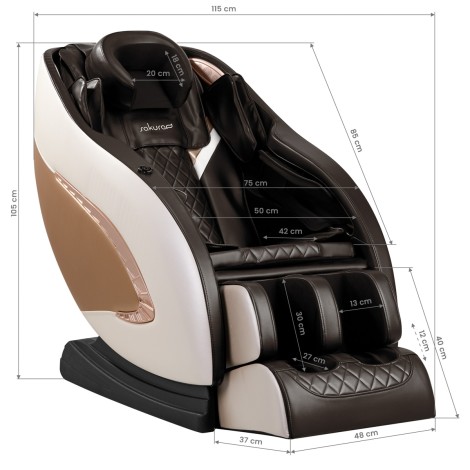 Sakura Classic 305 massagestoel bruin — zijaanzicht