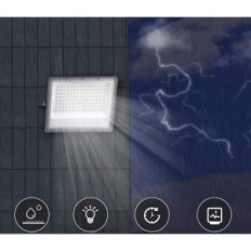 LED rezoluter tayre 100 w, 10000 lm, hladno bijela 6500 K, IP65 na zidu