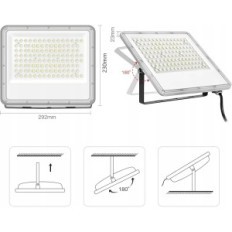 LED Resoluter Tayire 100 W, 10000 lm, blanc froid 6500 K, IP65 sur le mur