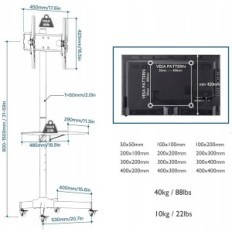 Tla stojalo BONTEC TC-001B od 23-60 'Maxeva 400x400 mm