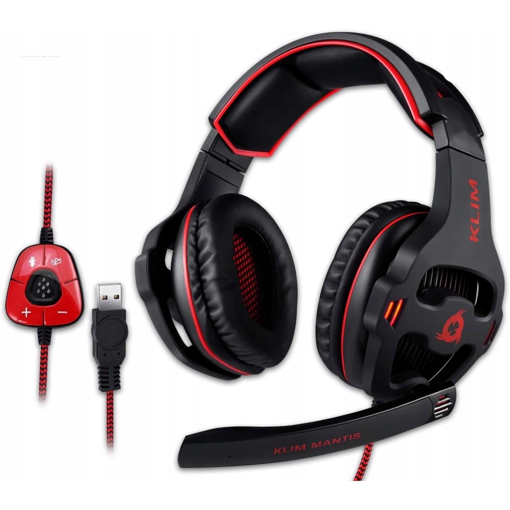 Casque de jeu Klim Mantis, son surround 7.1, avec réduction de bruit