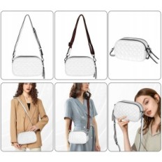 Sac à bandoulière en géants en peau de peau artificielle en blanc