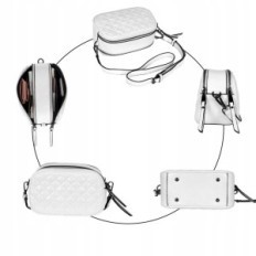 Geestock shoulder bag made of artificial skin in white