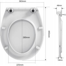 R & T B6098 Side Board with silent closing system, white