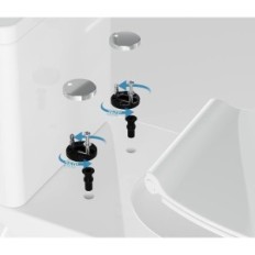 Panneau latéral R & T B6098 avec système de fermeture silencieuse, blanc