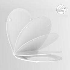 R & T B6098 Scheda laterale con sistema di chiusura silenzioso, bianco