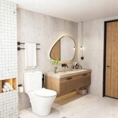 R & T B6098 Sidebrett med stille lukkesystem, hvit