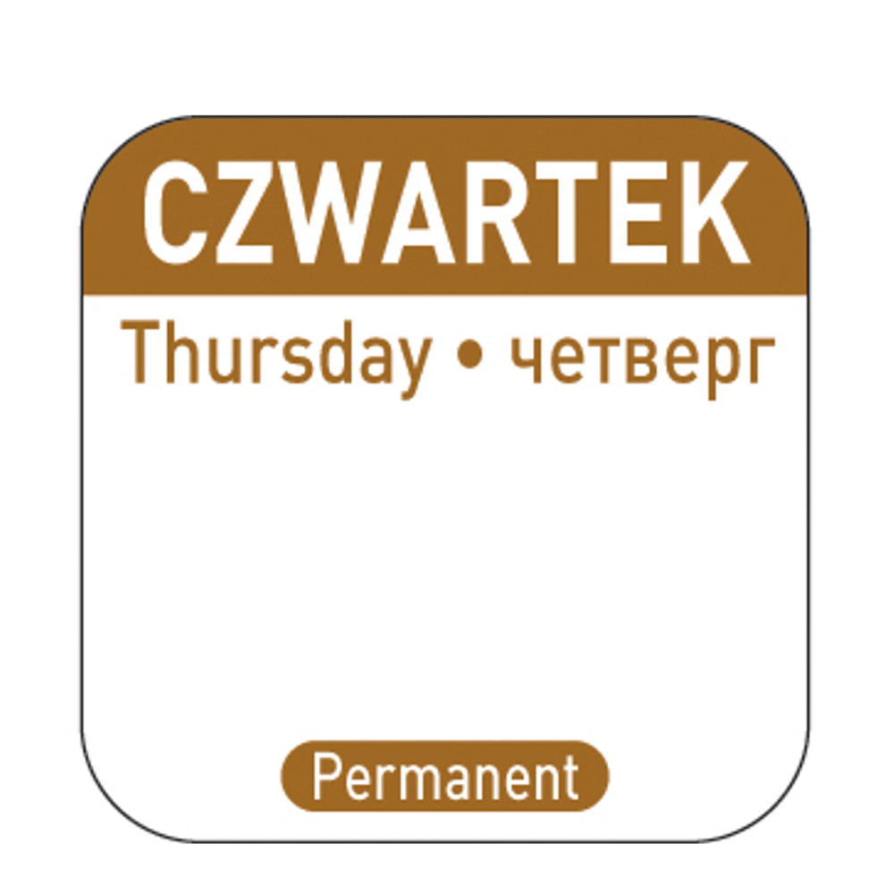 Mat sikkerhet klistremerker på gjenbrukbare beholdere torsdag en RU EN 1000 PCer. Hendi 850107