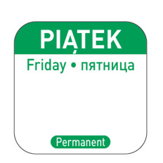 Food Safety stickers on multiple-use containers Friday PL RU EN 1000 pcs. Hendi 850114