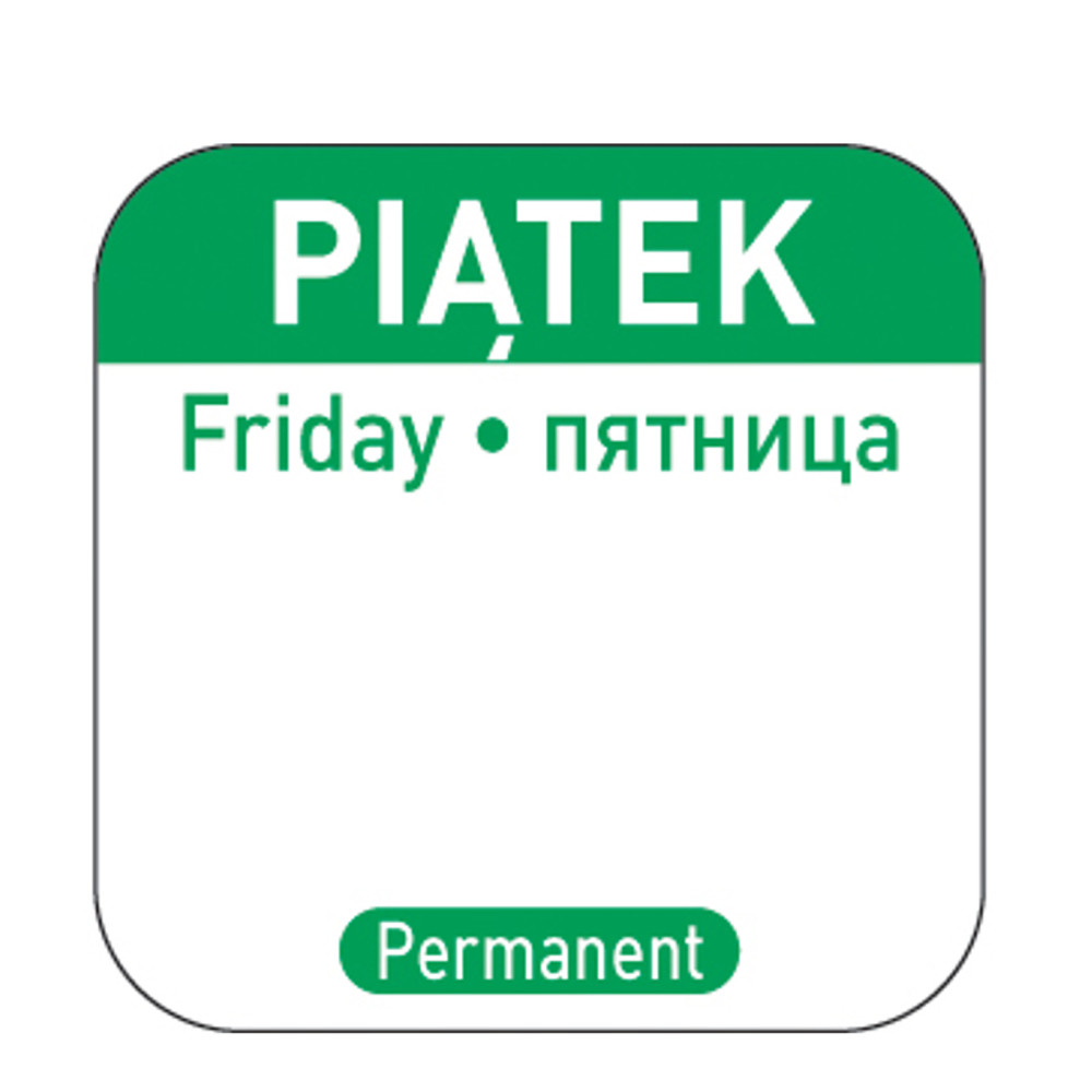 Pegatinas de seguridad alimentaria en contenedores de uso múltiple Friday PL RU EN 1000 PCS. Hendi 850114