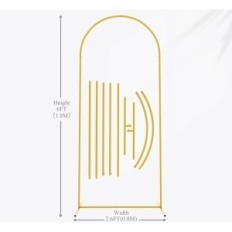 Metal bow Putros 183x80cm for wedding, flowers, balloons, golden