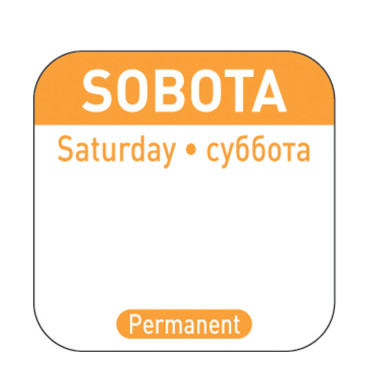 Pārtikas drošības uzlīmes uz atkārtoti lietojamiem konteineriem sestdien PL RU EN 1000 gab. Hendi 850121