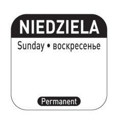 Nalepke za varnost hrane na zavornih kontejnerjih nedelja PL RU EN 1000 kosov. Hendi 850138