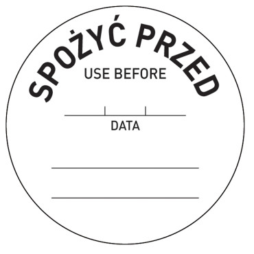 Naklejki food safety spożyć...