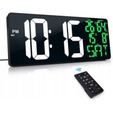 Digital Wall Clock Xrex med fjernkontroll, 43 x 17,8 cm