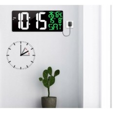 Orologio da parete digitale Xrexs con telecomando, 43 x 17,8 cm