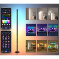 Hoek LED-vloerlamp bedee met afstandsbediening