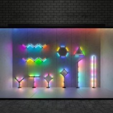 Hoek LED-vloerlamp bedee met afstandsbediening