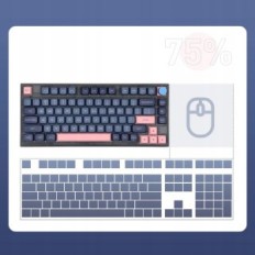 Wired Epomaker Keysloong GK75 Lite med bakgrundsbelysning