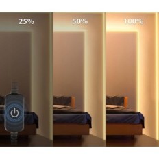 Lamomo 15M LED-lint, 24V 3000K Neon Heat Valge, IP65