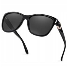 Frauen Sonnenbrille Lvioe, polarisiert UV400, schwarz