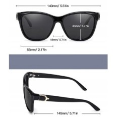 Ženska sončna očala Lvioe, Polarized UV400, črna