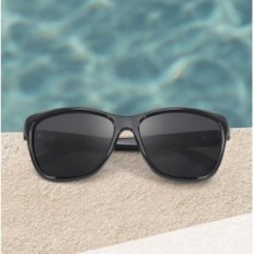 Óculos de sol femininos lviioe, UV400 polarizado, preto