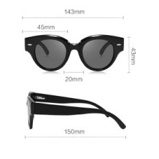 Wooden sunglasses. Magic, with polarization, black