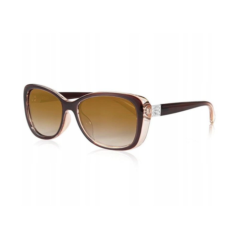 Lvioe women's sunglasses, polarized, large, brown