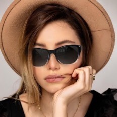 Frauen Sonnenbrille Lvioe, blauer stilvoller Spiegel-Sonnenbrillen mit UV400-Schutz und einem leichten Rahmen