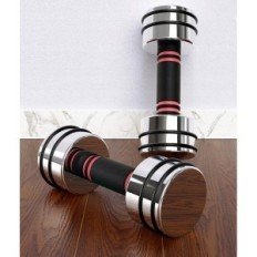Northdeer 5 kg steel dumbbells, chromed with handles, set of 2 pcs.