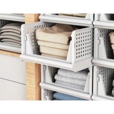 Organizer voor Ostold 43 x 33 x 70 cm garderobe, wit, stel 5 stuks in.