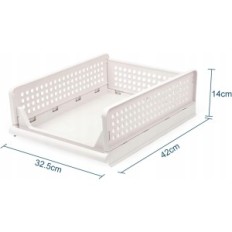 Organizer voor Ostold 43 x 33 x 70 cm garderobe, wit, stel 5 stuks in.