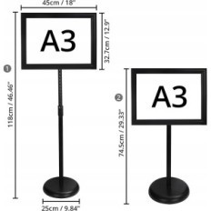 A3 Belle VOUS A3 45x32,7 cm Poster-Rack, Aluminium, schwarz mit Kratzern