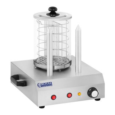Verwarmingsapparaat tot 30 hotdogs worst 2 rollen Royal Catering Rchw-350-2