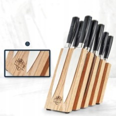 Les couteaux magnétiques supportent le bois naturel de Kitipi 24 cm