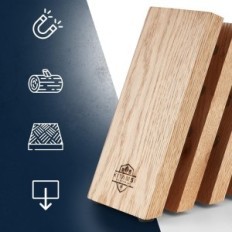 Les couteaux magnétiques supportent le bois naturel de Kitipi 24 cm