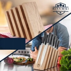 Μαγνητικά μαχαίρια στέκονται kitisi 24cm φυσικό ξύλο