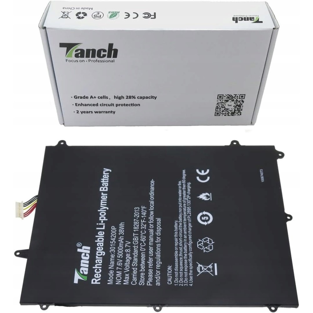 Akkumulátor laptop Tanch PL3097140- 2S Trekstor Primebook 5000mAh 38Wh