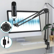 Microfono USB Zealsound K66S, kit PC podcast